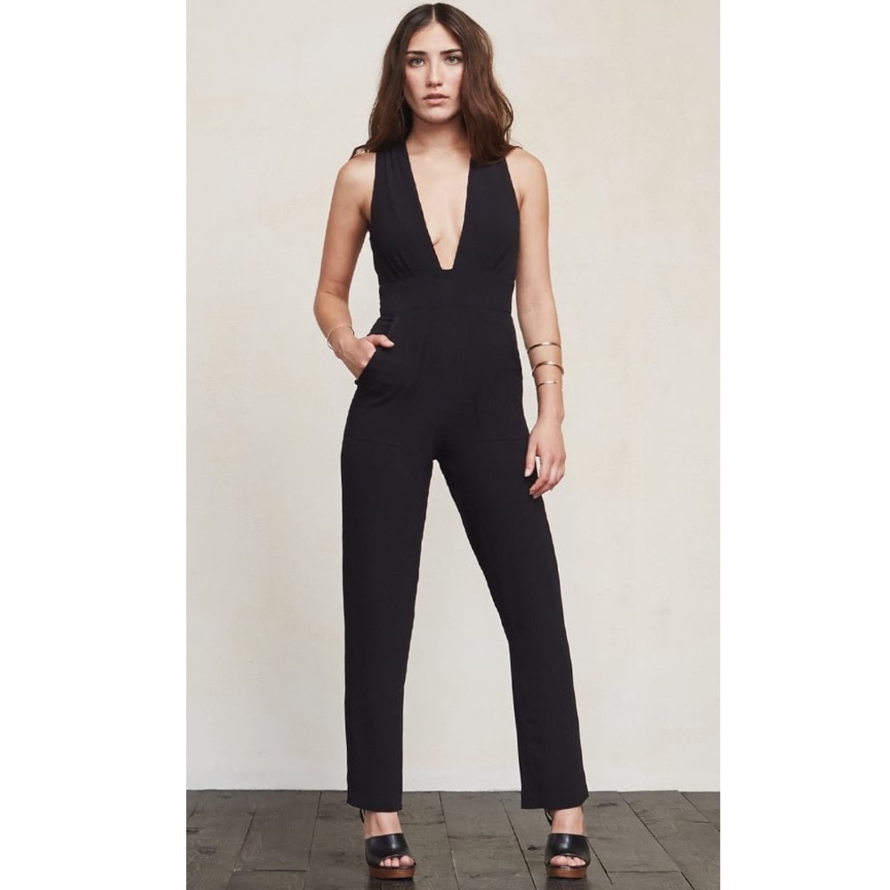 Reformation Cecille Plunge Jumpsuit; Perfect for a cocktail event